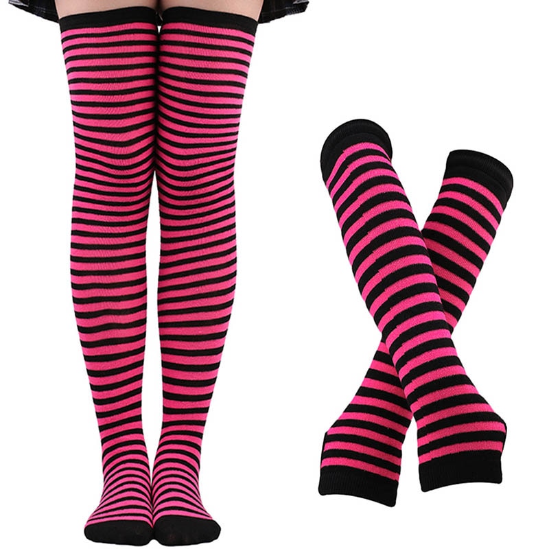 Y2K Emo Socks + Gloves Set