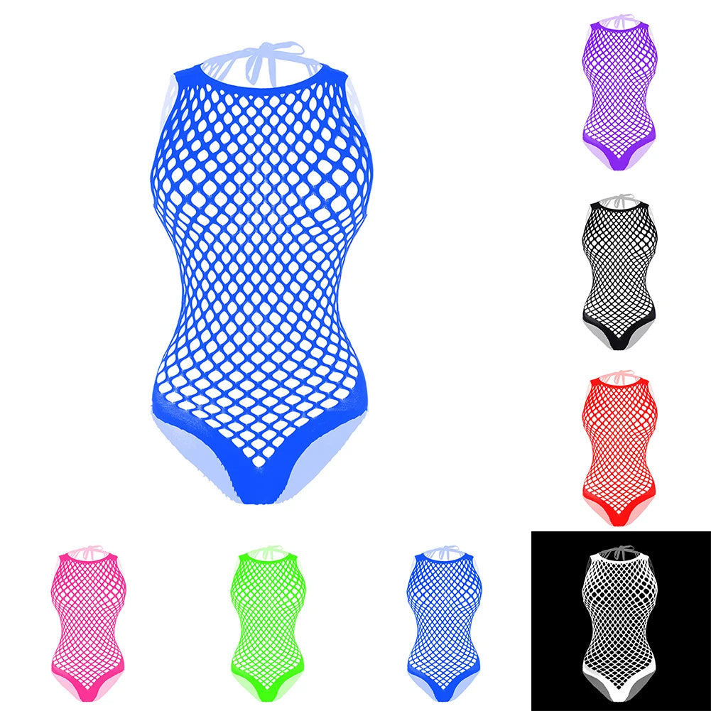 Sleeveless Fishnet Bodysuit