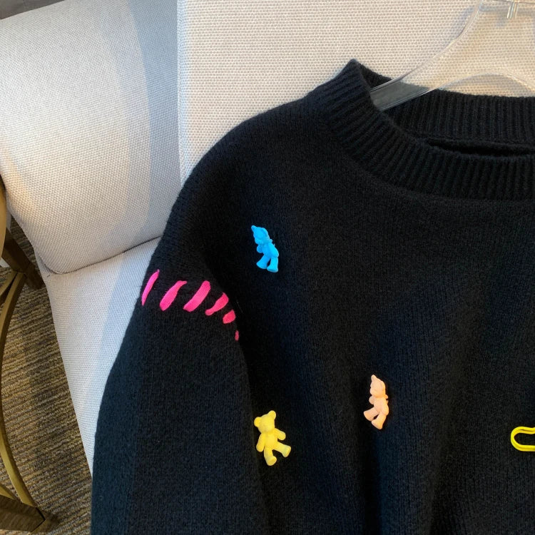 Safety Pins + Teddy Bears Sweater