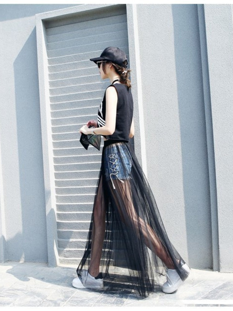 Sheer Layer Maxi Skirt