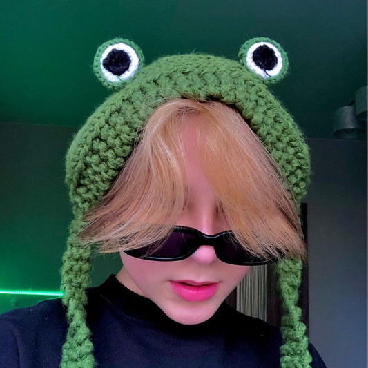 Froggy Friend Knit Hat