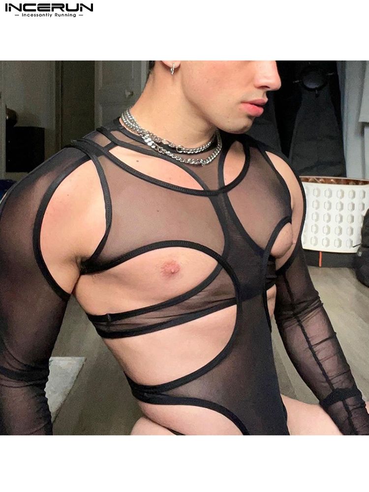 Partially Obscured 2pc Mesh Bodysuit