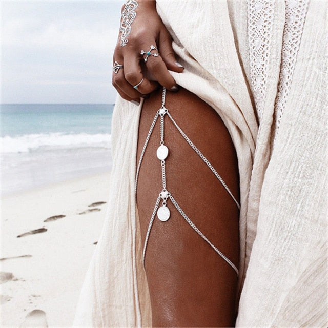 Coins on Coins Leg Chain