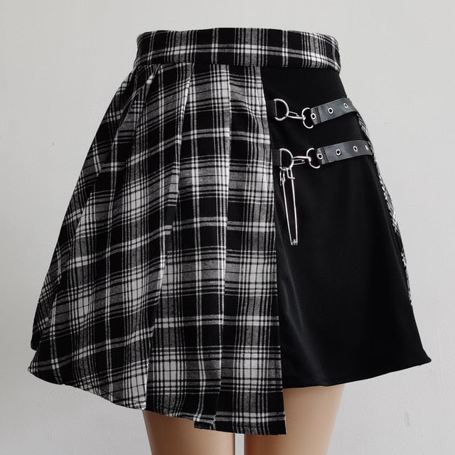 Gothic Meets Plaid Skirt