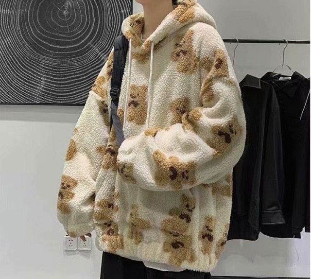 Fleece Teddy Bear Hoodie femboysummer