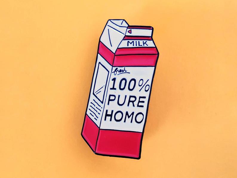 100% Pure Homo Enamel Pin