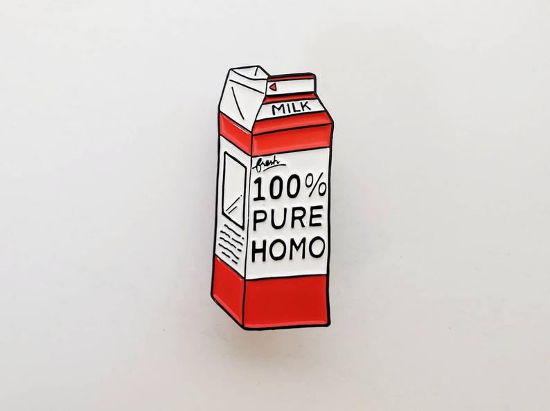 100% Pure Homo Enamel Pin