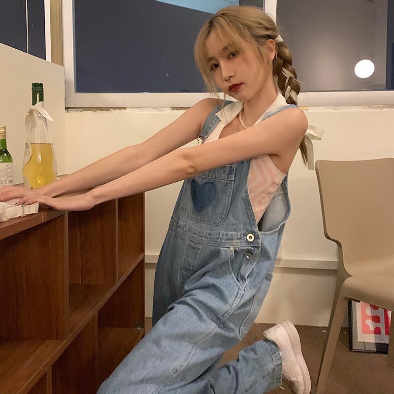 Lots Of Heart Denim Overalls