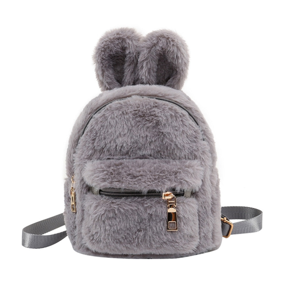 Faux Fur Bunny Mini Backpack