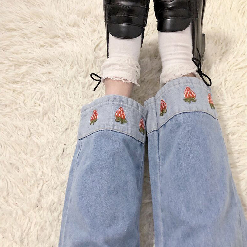 Strawberry Cuff Jeans